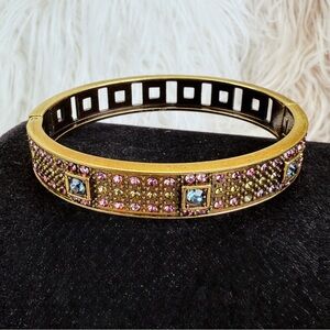Heidi Daus Bangle Bracelet, Pink Green Crystal
With Bronze